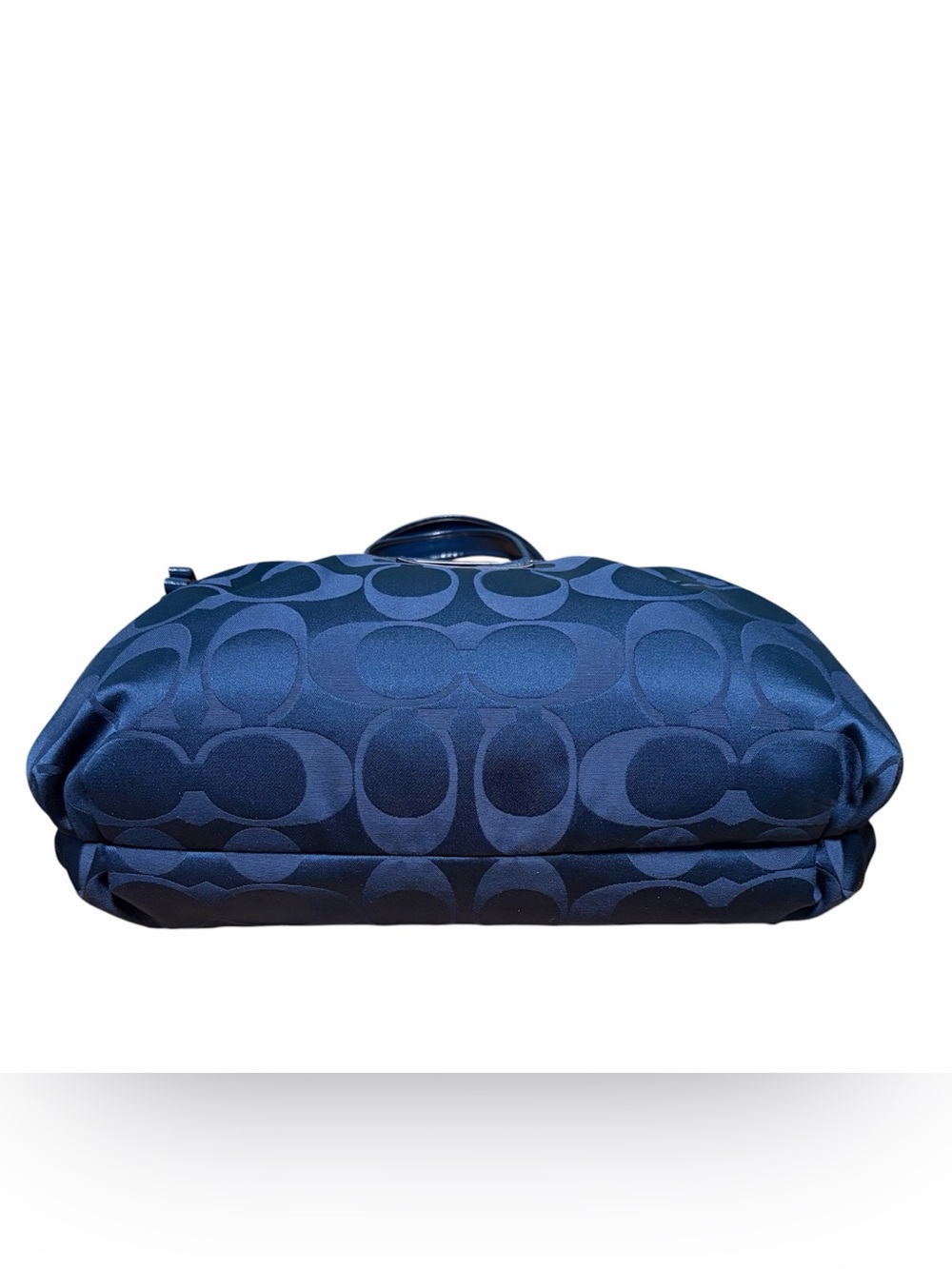 Coach Poppy Daisy Signature Large Navy Tote Bag EUC - Picture 9 of 10